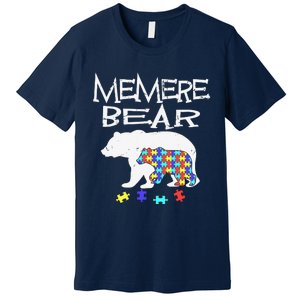 Memere Bear Autism Awareness Autism Mama Mom Mommy T Premium T-Shirt