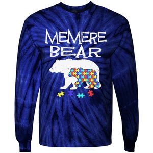 Memere Bear Autism Awareness Autism Mama Mom Mommy T Tie-Dye Long Sleeve Shirt