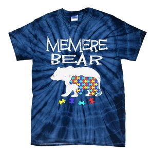 Memere Bear Autism Awareness Autism Mama Mom Mommy T Tie-Dye T-Shirt