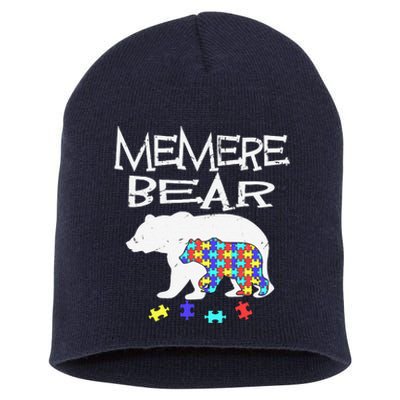 Memere Bear Autism Awareness Autism Mama Mom Mommy T Short Acrylic Beanie