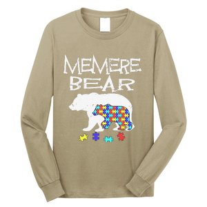 Memere Bear Autism Awareness Autism Mama Mom Mommy T Long Sleeve Shirt