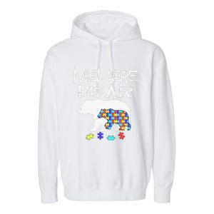 Memere Bear Autism Awareness Autism Mama Mom Mommy T Garment-Dyed Fleece Hoodie