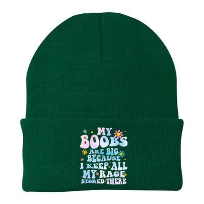 My Boobs Are Big Because I Keep All My Rage Stored There Knit Cap Winter Beanie