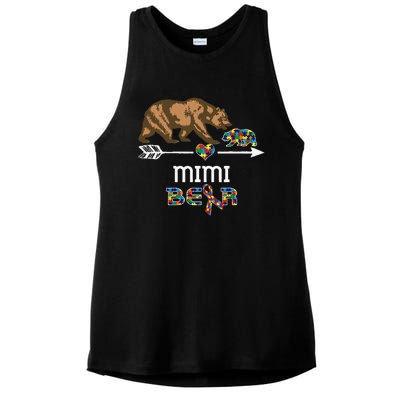 Mimi Bear Autism Awareness Autism Mimi Tee Ladies PosiCharge Tri-Blend Wicking Tank