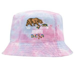 Mimi Bear Autism Awareness Autism Mimi Tee Tie-Dyed Bucket Hat