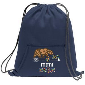 Mimi Bear Autism Awareness Autism Mimi Tee Sweatshirt Cinch Pack Bag