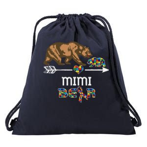 Mimi Bear Autism Awareness Autism Mimi Tee Drawstring Bag