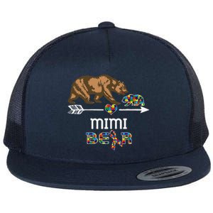 Mimi Bear Autism Awareness Autism Mimi Tee Flat Bill Trucker Hat