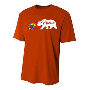 Mama Bear Autism Awareness Mom Grandma Women Gift Performance Sprint T-Shirt