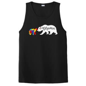 Mama Bear Autism Awareness Mom Grandma Women Gift PosiCharge Competitor Tank