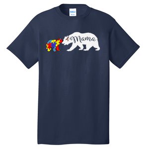 Mama Bear Autism Awareness Mom Grandma Women Gift Tall T-Shirt