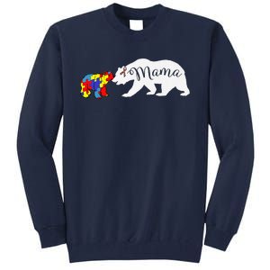 Mama Bear Autism Awareness Mom Grandma Women Gift Tall Sweatshirt