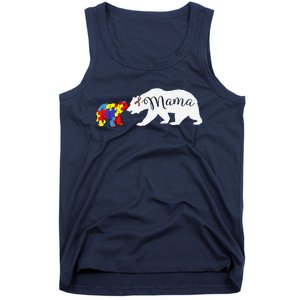 Mama Bear Autism Awareness Mom Grandma Women Gift Tank Top