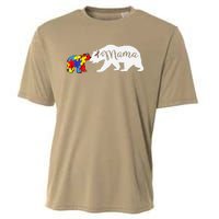 Mama Bear Autism Awareness Mom Grandma Women Gift Cooling Performance Crew T-Shirt