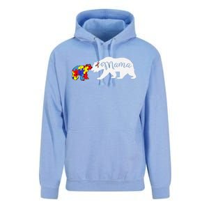 Mama Bear Autism Awareness Mom Grandma Women Gift Unisex Surf Hoodie