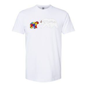 Mama Bear Autism Awareness Mom Grandma Women Gift Softstyle CVC T-Shirt