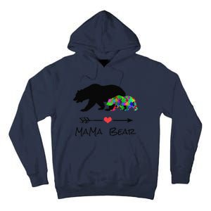 Mama Bear Autism Awareness Mom Mommy Autistic Tee Tall Hoodie