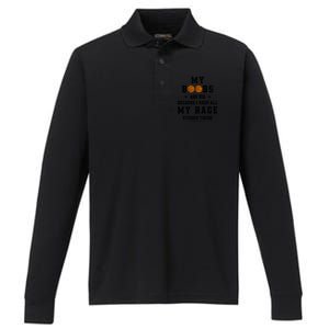 My Boobs Are Big Because I Keep All My Rage Stored There Great Gift Performance Long Sleeve Polo