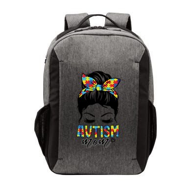 Messy Bun Autism Mom Vector Backpack