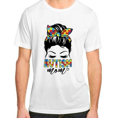 Messy Bun Autism Mom Adult ChromaSoft Performance T-Shirt