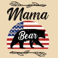 Mama Bear American Flag Funny Gift Drawstring Bag