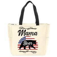 Mama Bear American Flag Funny Gift Zip Tote Bag