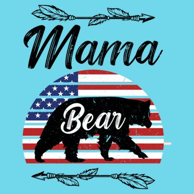 Mama Bear American Flag Funny Gift T-Shirt