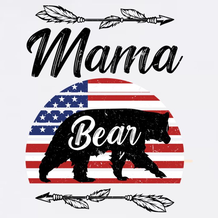 Mama Bear American Flag Funny Gift Cooling Performance Crew T-Shirt