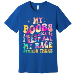 My Boobs Are Big Because I Keep All My Rage Stored There Gift Premium T-Shirt