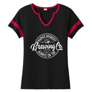 Mamas Boobery Always On Tap Brewing Co Breastfeeding Gift Mamas Boober Ladies Halftime Notch Neck Tee