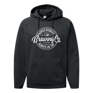 Mamas Boobery Always On Tap Brewing Co Breastfeeding Gift Mamas Boober Performance Fleece Hoodie