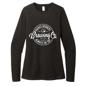 Mamas Boobery Always On Tap Brewing Co Breastfeeding Gift Mamas Boober Womens CVC Long Sleeve Shirt