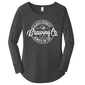 Mamas Boobery Always On Tap Brewing Co Breastfeeding Gift Mamas Boober Women's Perfect Tri Tunic Long Sleeve Shirt