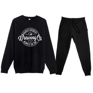 Mamas Boobery Always On Tap Brewing Co Breastfeeding Gift Mamas Boober Premium Crewneck Sweatsuit Set