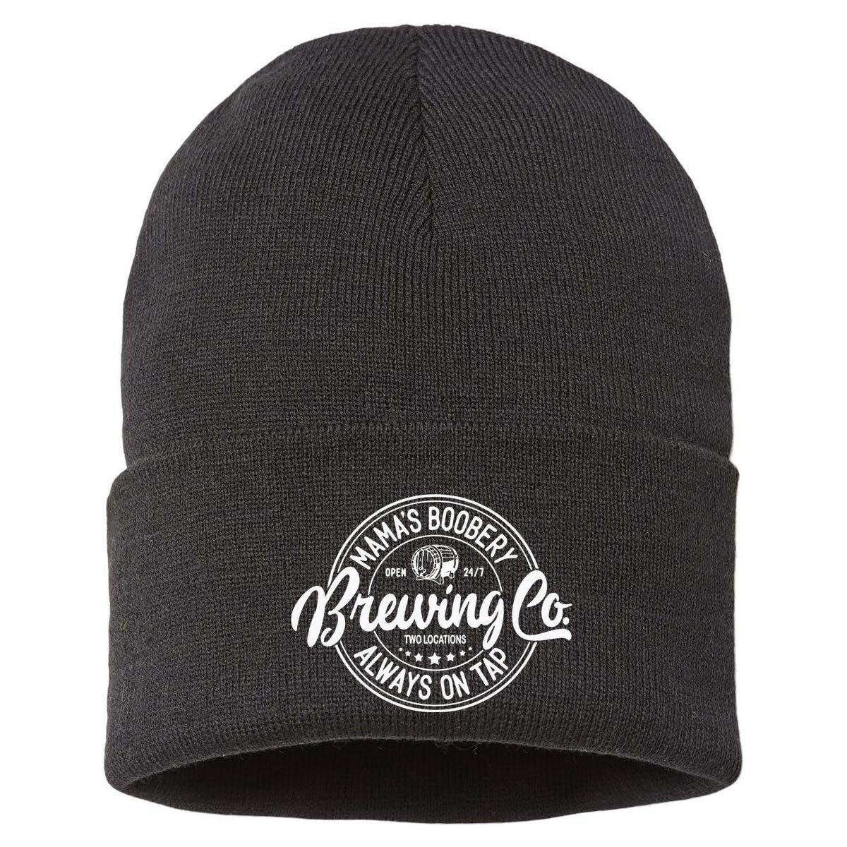 Mamas Boobery Always On Tap Brewing Co Breastfeeding Gift Mamas Boober Sustainable Knit Beanie