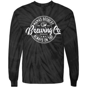 Mamas Boobery Always On Tap Brewing Co Breastfeeding Gift Mamas Boober Tie-Dye Long Sleeve Shirt