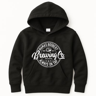 Mamas Boobery Always On Tap Brewing Co Breastfeeding Gift Mamas Boober Kids Hoodie