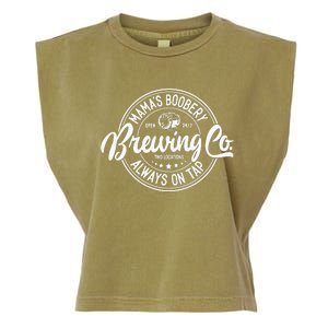 Mamas Boobery Always On Tap Brewing Co Breastfeeding Gift Mamas Boober Garment-Dyed Women's Muscle Tee