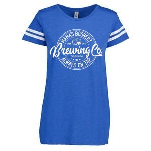 Mamas Boobery Always On Tap Brewing Co Breastfeeding Gift Mamas Boober Enza Ladies Jersey Football T-Shirt