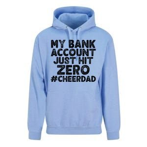 My Bank Account Just Hit Zero Cheer Dad Cool Gift Unisex Surf Hoodie