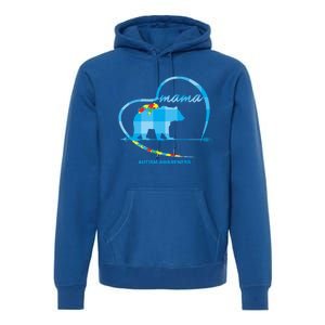 Mama Bear Autism Awareness Mom Mother Funny Gift S Gift Premium Hoodie