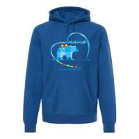 Mama Bear Autism Awareness Mom Mother Funny Gift S Gift Premium Hoodie