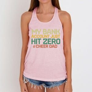 My Bank Account Just Hit Zero Cheer Dad Gift Women's Knotted Racerback Tank