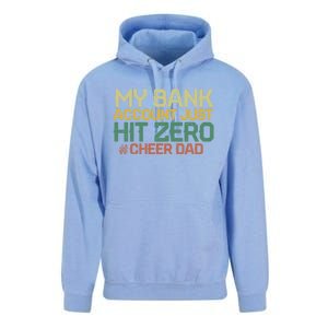 My Bank Account Just Hit Zero Cheer Dad Gift Unisex Surf Hoodie