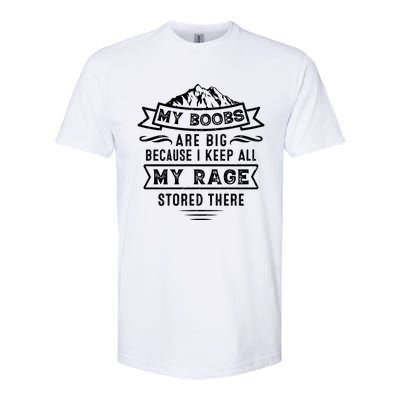 My Boobs Are Big Because I Keep All My Rage Stored There Gift Softstyle CVC T-Shirt