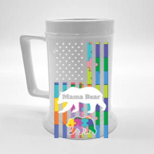 Mama Bear Autism Mother Gift Beer Stein