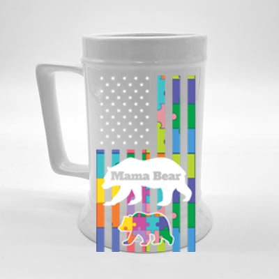 Mama Bear Autism Mother Gift Beer Stein