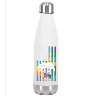 Mama Bear Autism Mother Gift Stainless Steel Insulated Water Bottle