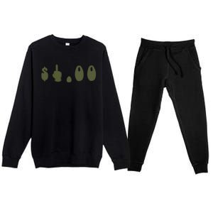 My Bank Account Said No Funny Gift Premium Crewneck Sweatsuit Set