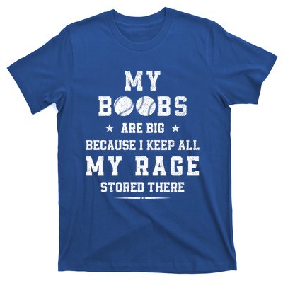 My Boobs Are Big Because I Keep All My Rage Stored There Meaningful Gift T-Shirt